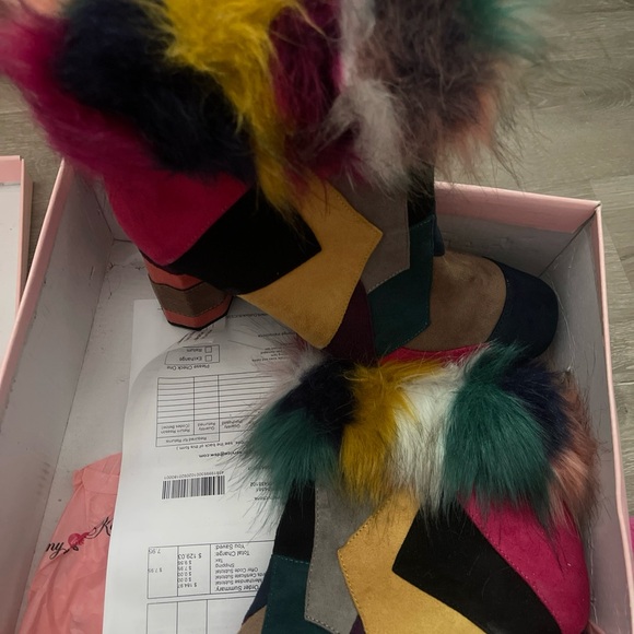 Colorful Patchwork Women's Boots - Picture 2 of 4